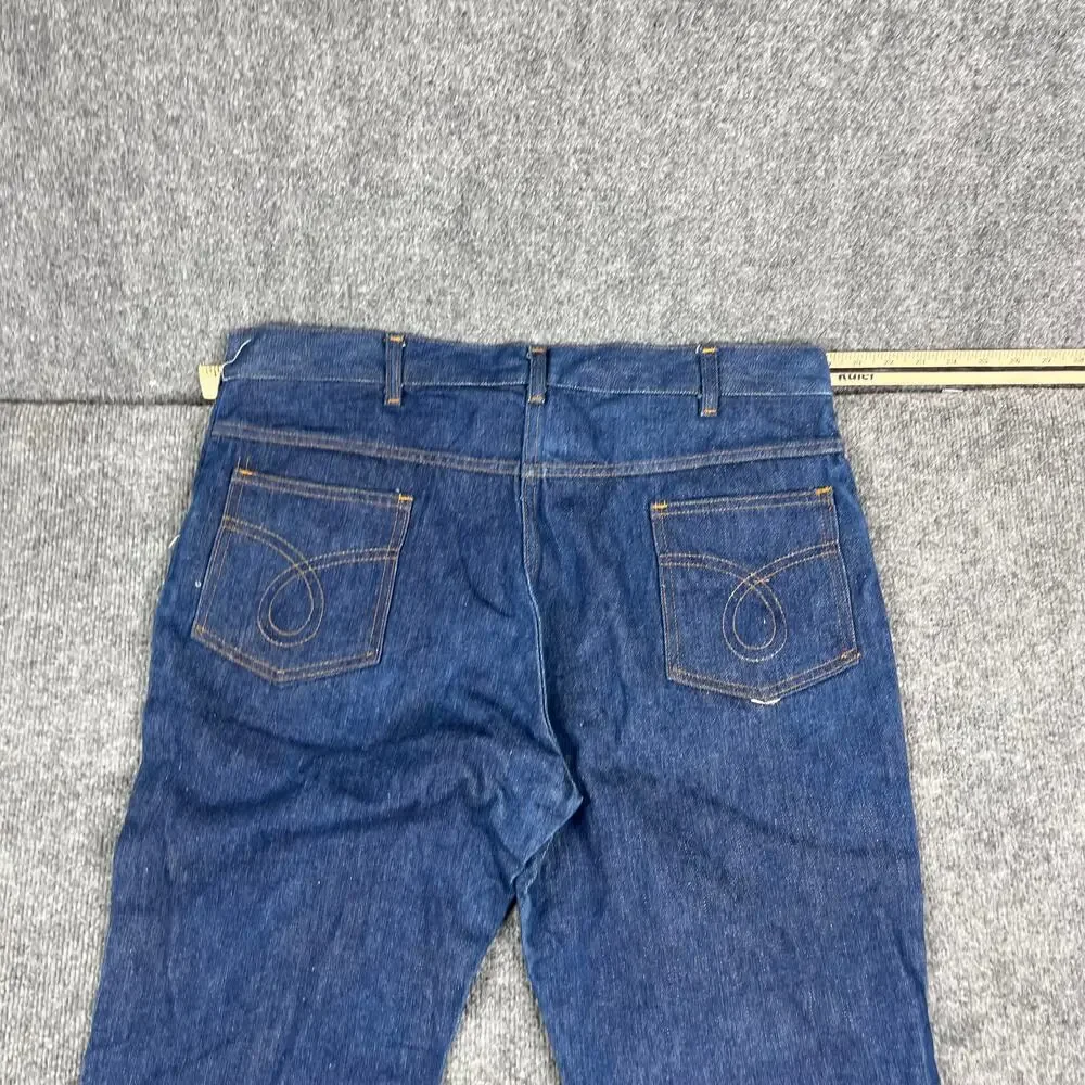 Vintage Jeans Mens Size‎ 40x32 Dark Wash Blue Bootcut Classic Western Denim